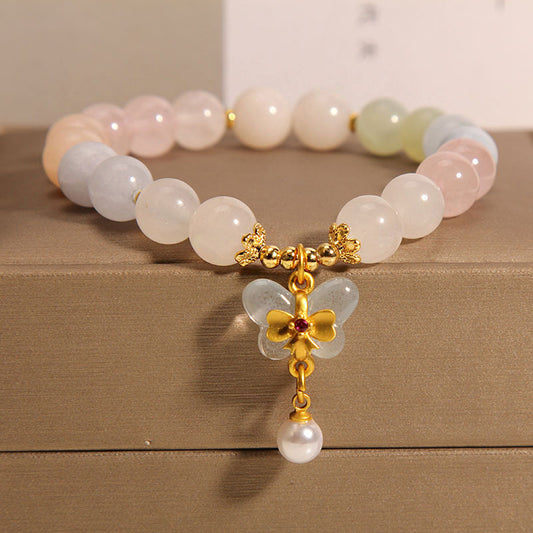 Butterfly Charm Colored Morgan Bracelet