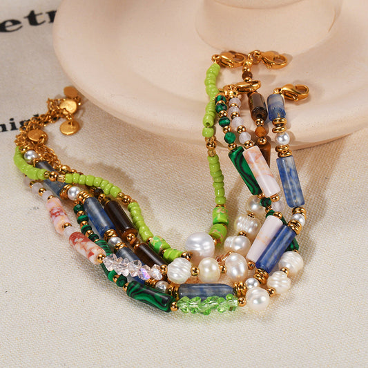 Natural Pearl Stone Color Bracelet