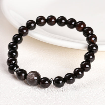 Black Sandalwood Obsidian Top Bead Bracelet