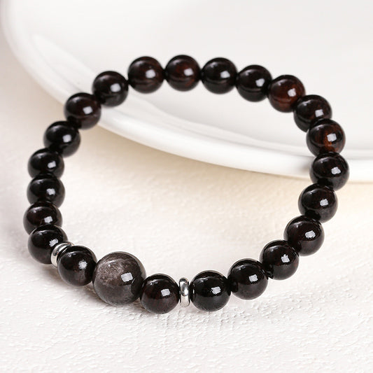 Black Sandalwood Obsidian Top Bead Bracelet
