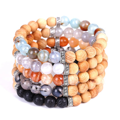 Wood Bead Essential Oil Aromatherapy Bracelet