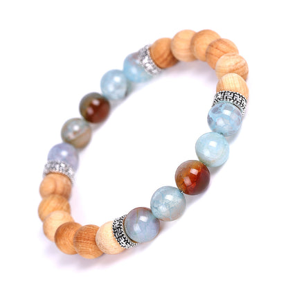 Wood Bead Essential Oil Aromatherapy Bracelet