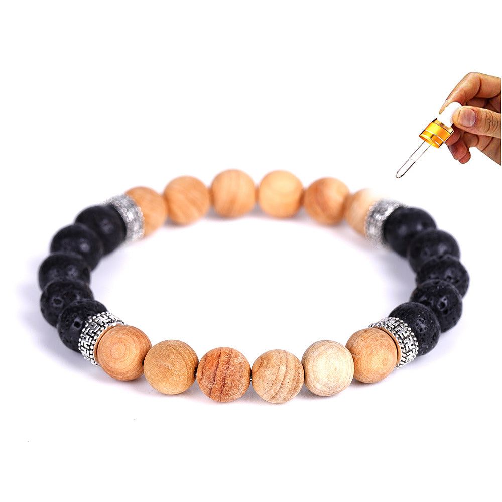 Wood Bead Essential Oil Aromatherapy Bracelet