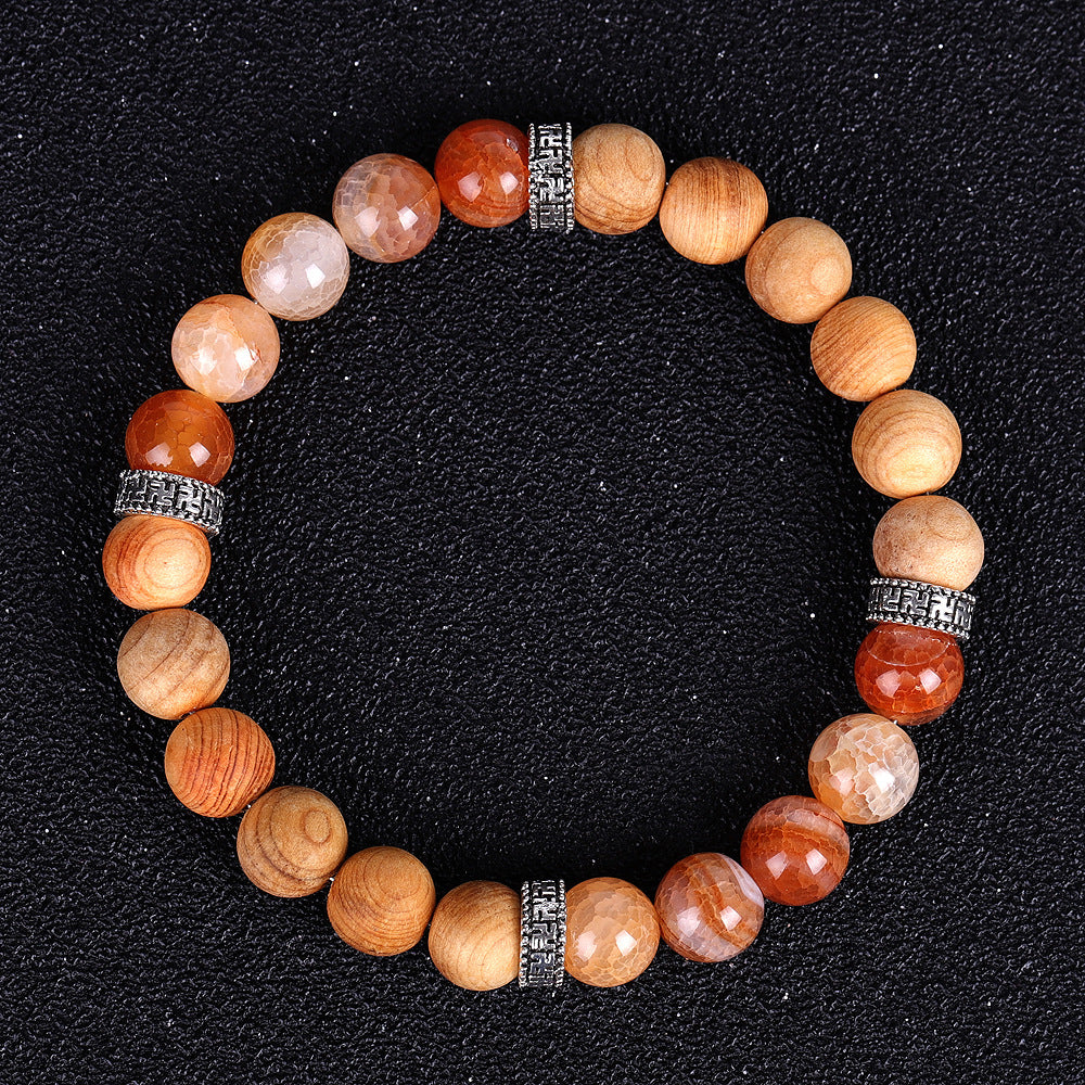 Wood Bead Essential Oil Aromatherapy Bracelet