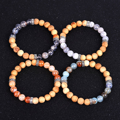 Wood Bead Essential Oil Aromatherapy Bracelet