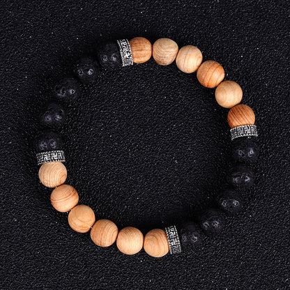 Wood Bead Essential Oil Aromatherapy Bracelet