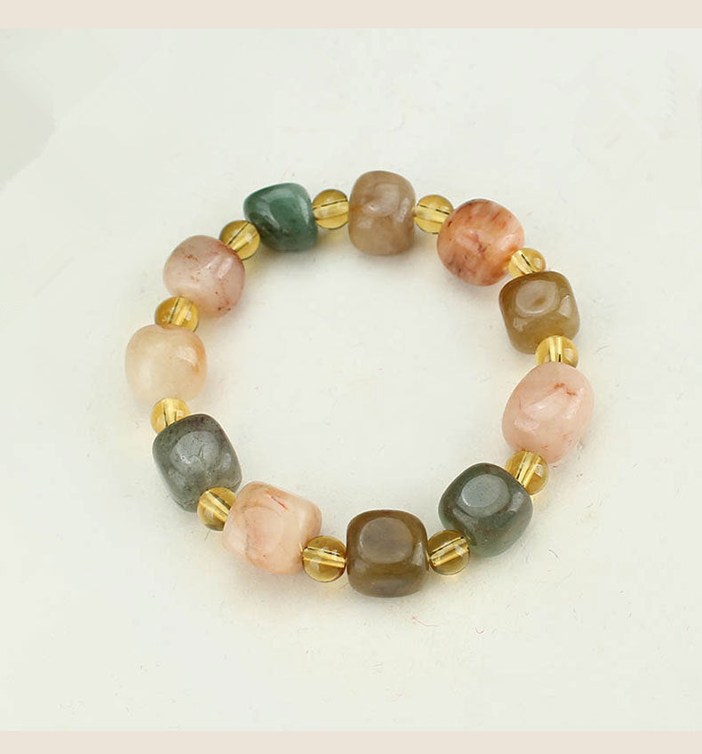 Colorful gemstone beaded bracelet