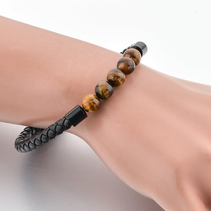 Magnet Clasp Leather Bracelet