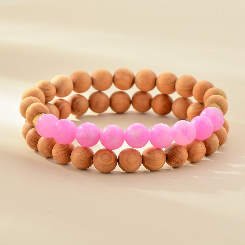 Essential Oil Wood Bead Bracelet