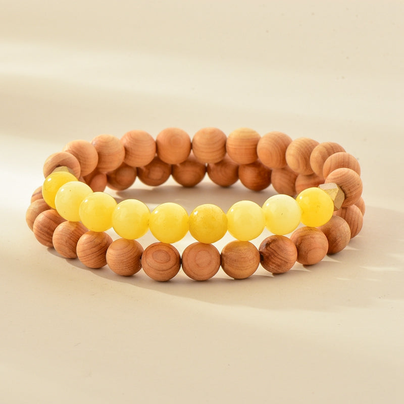 Essential Oil Wood Bead Bracelet