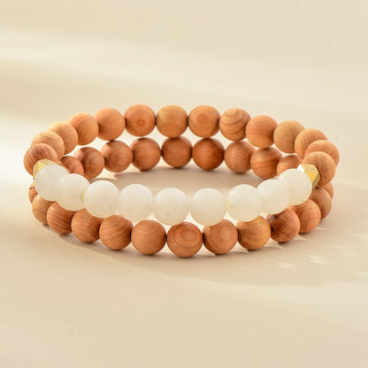 Essential Oil Wood Bead Bracelet