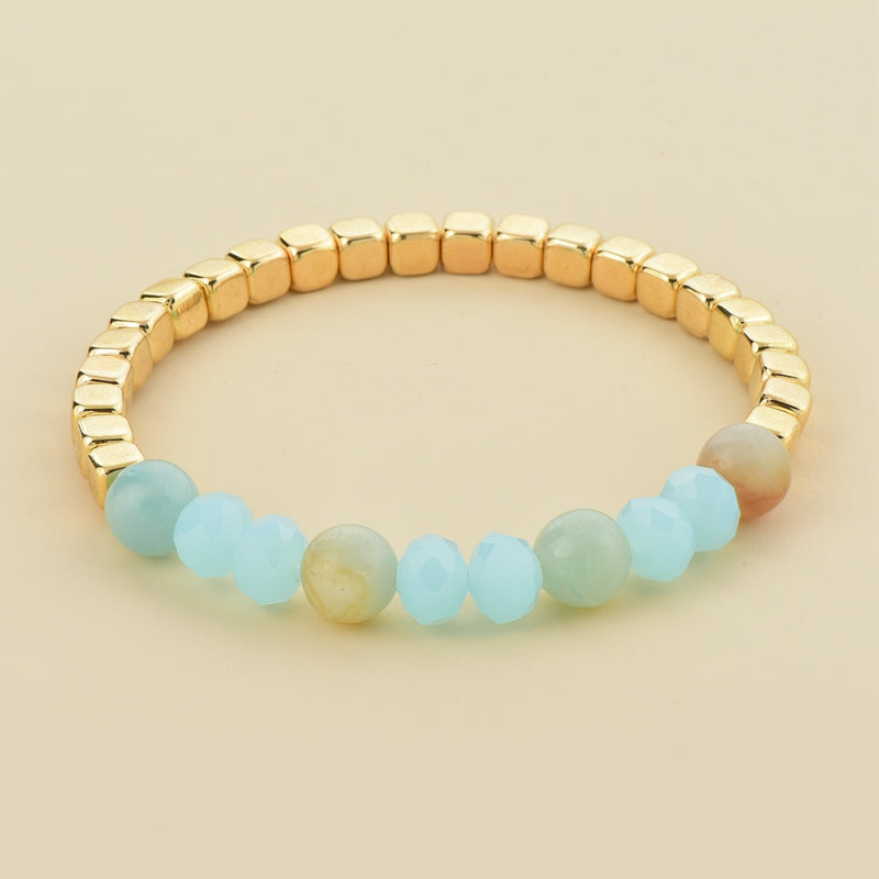 Amazonite Stone Beaded Bracelet