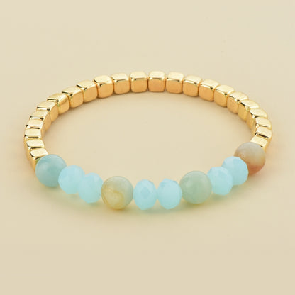 Amazonite Stone Beaded Bracelet