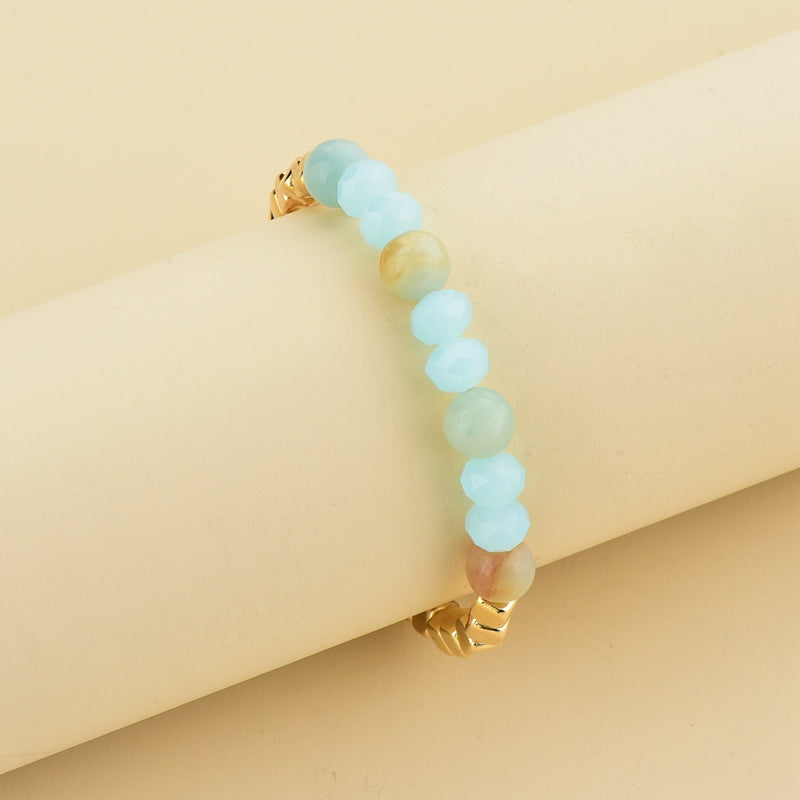 Amazonite Stone Beaded Bracelet