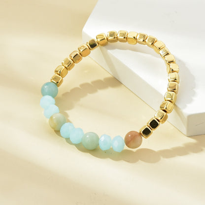 Amazonite Stone Beaded Bracelet