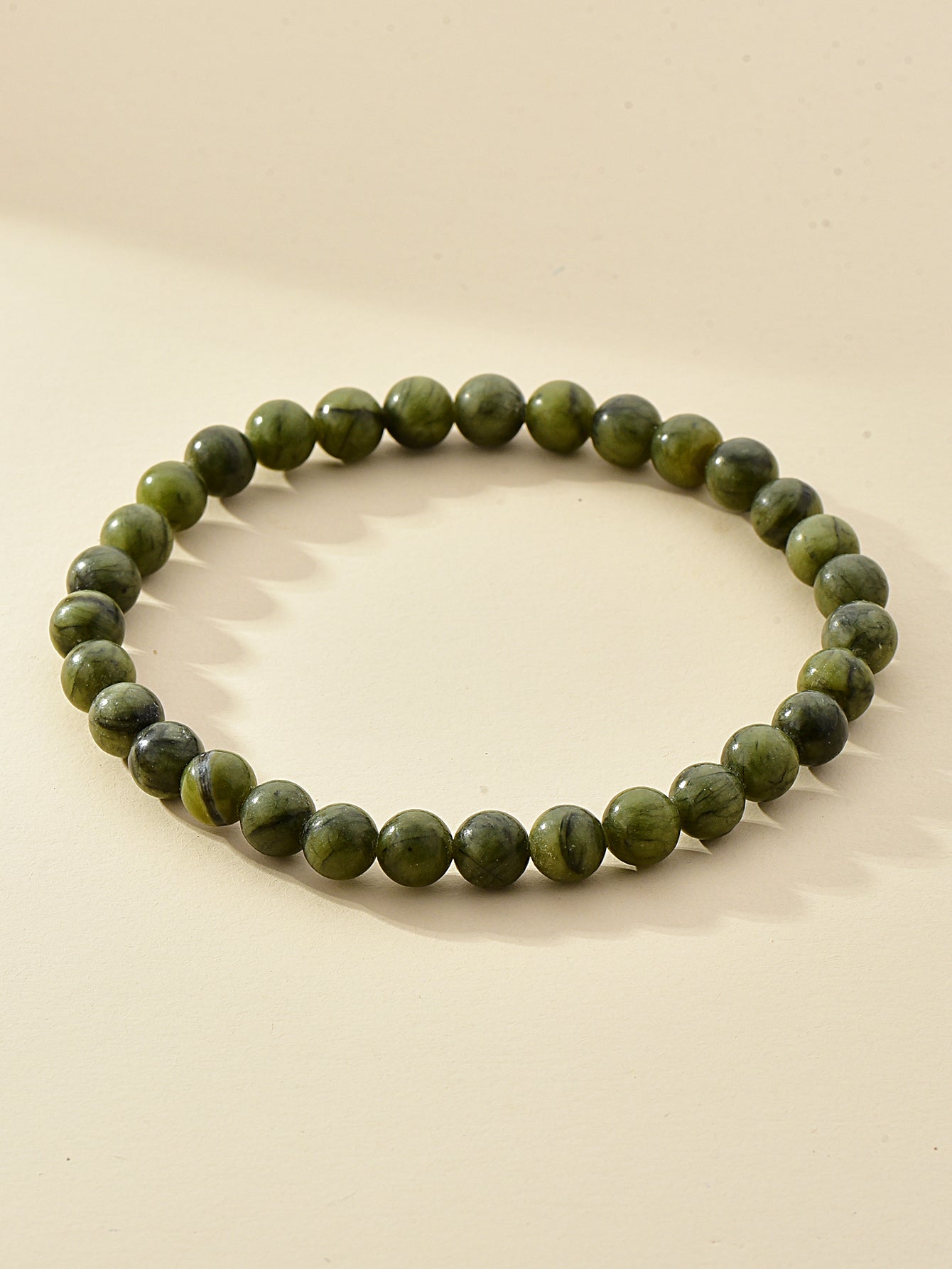 6mm Natural Stone Beaded Bracelet