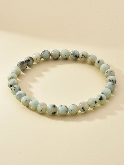 6mm Natural Stone Beaded Bracelet