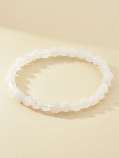 6mm Natural Stone Beaded Bracelet