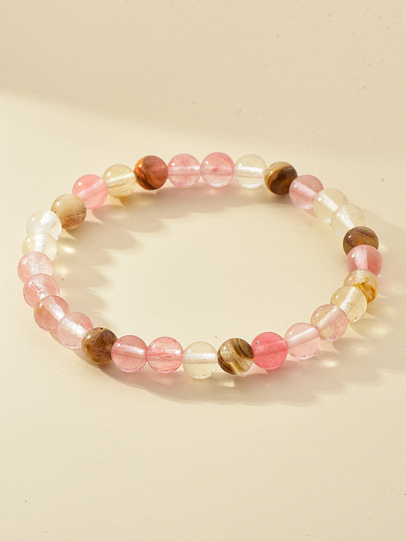 6mm Natural Stone Beaded Bracelet