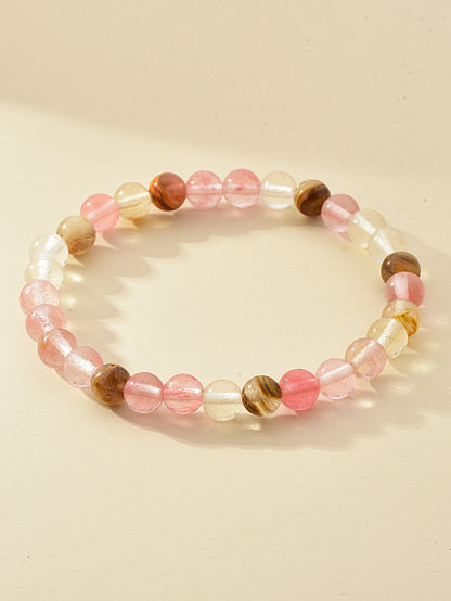 6mm Natural Stone Beaded Bracelet