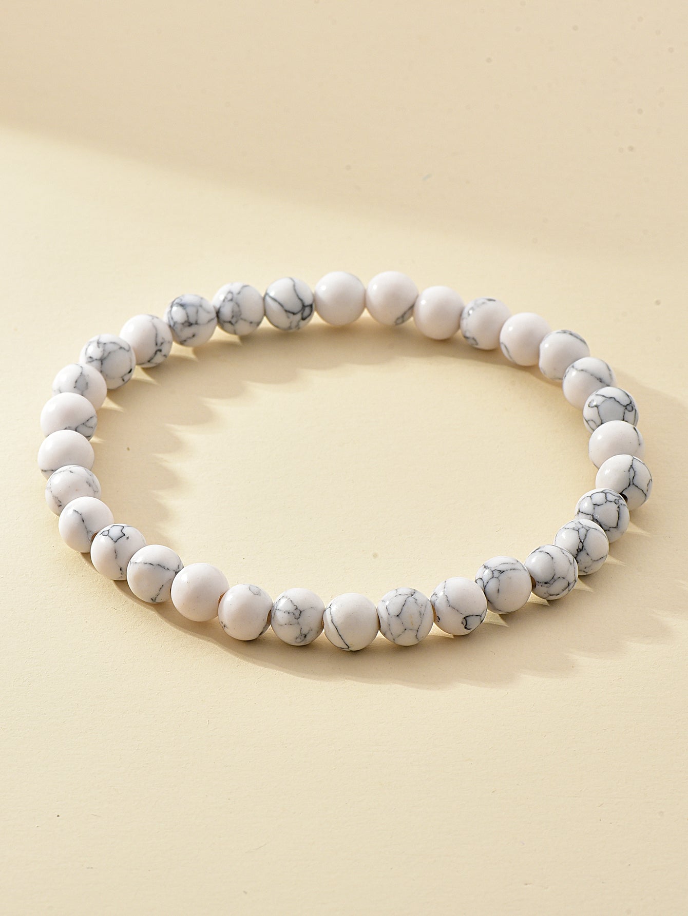 6mm Natural Stone Beaded Bracelet