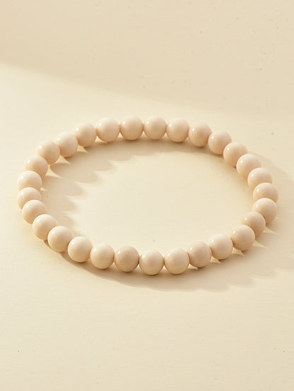 6mm Natural Stone Beaded Bracelet