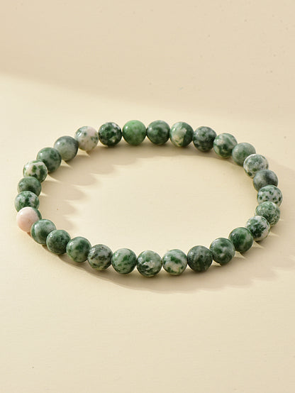 6mm Natural Stone Beaded Bracelet