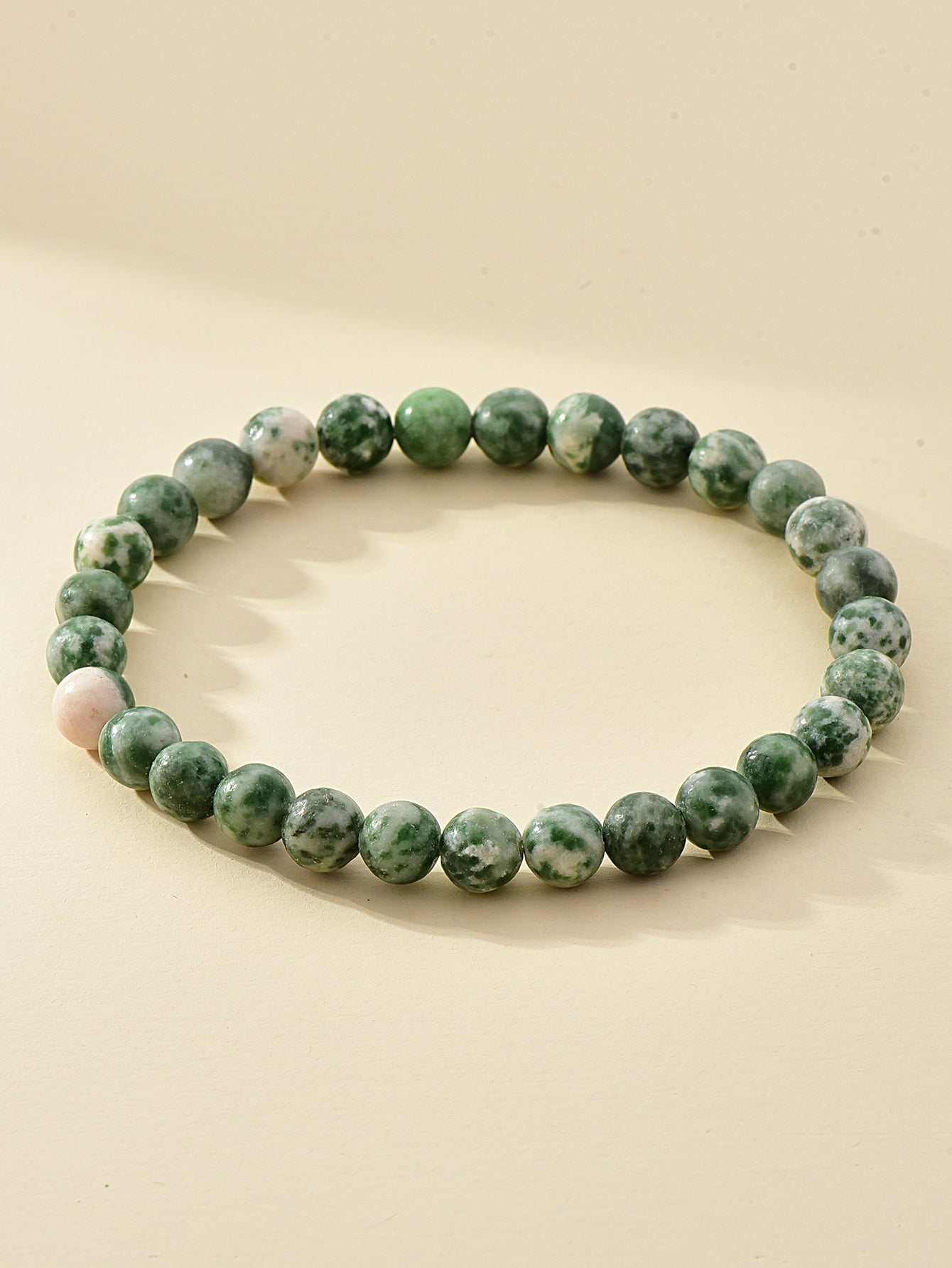 6mm Natural Stone Beaded Bracelet