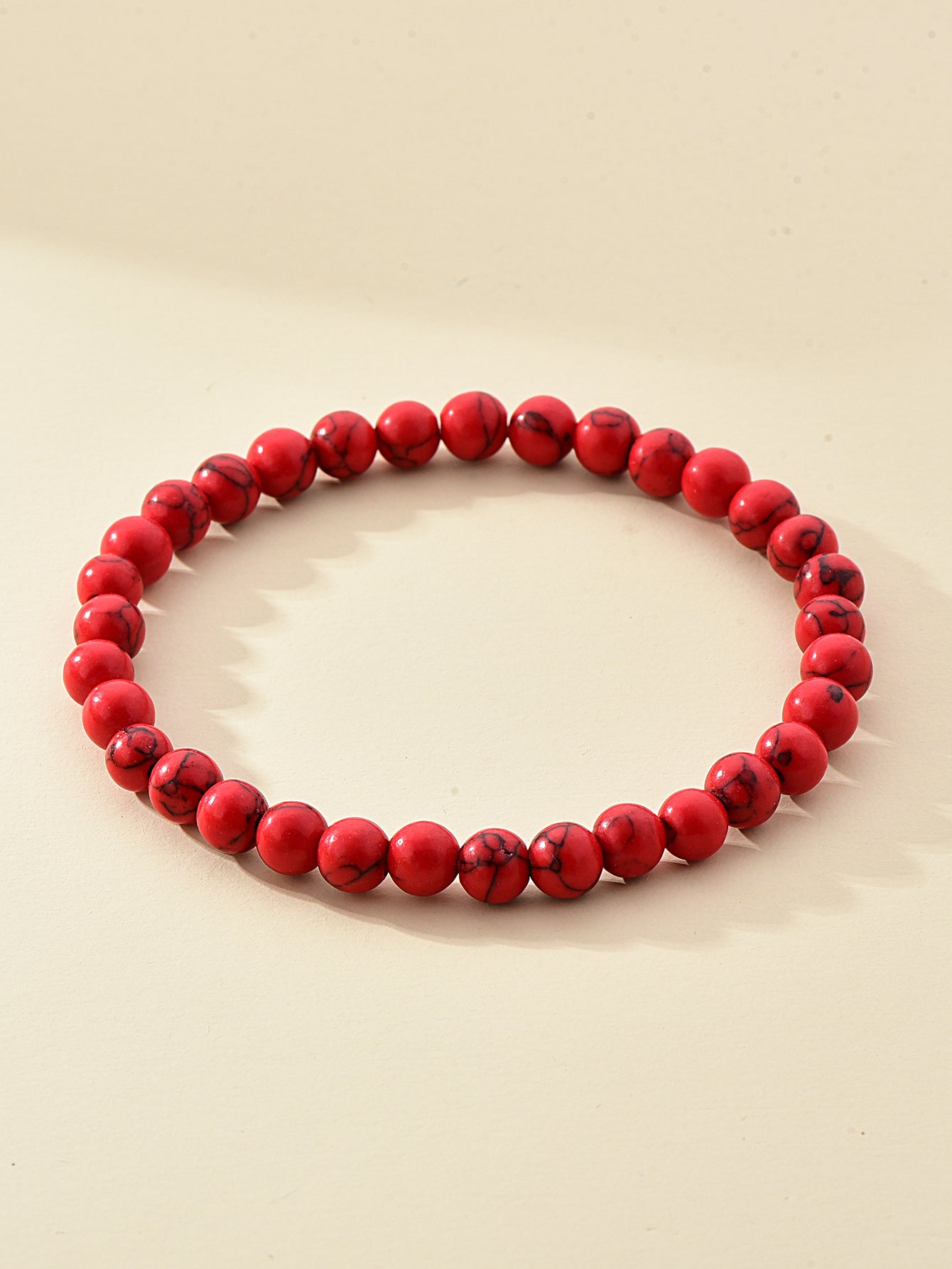 6mm Natural Stone Beaded Bracelet