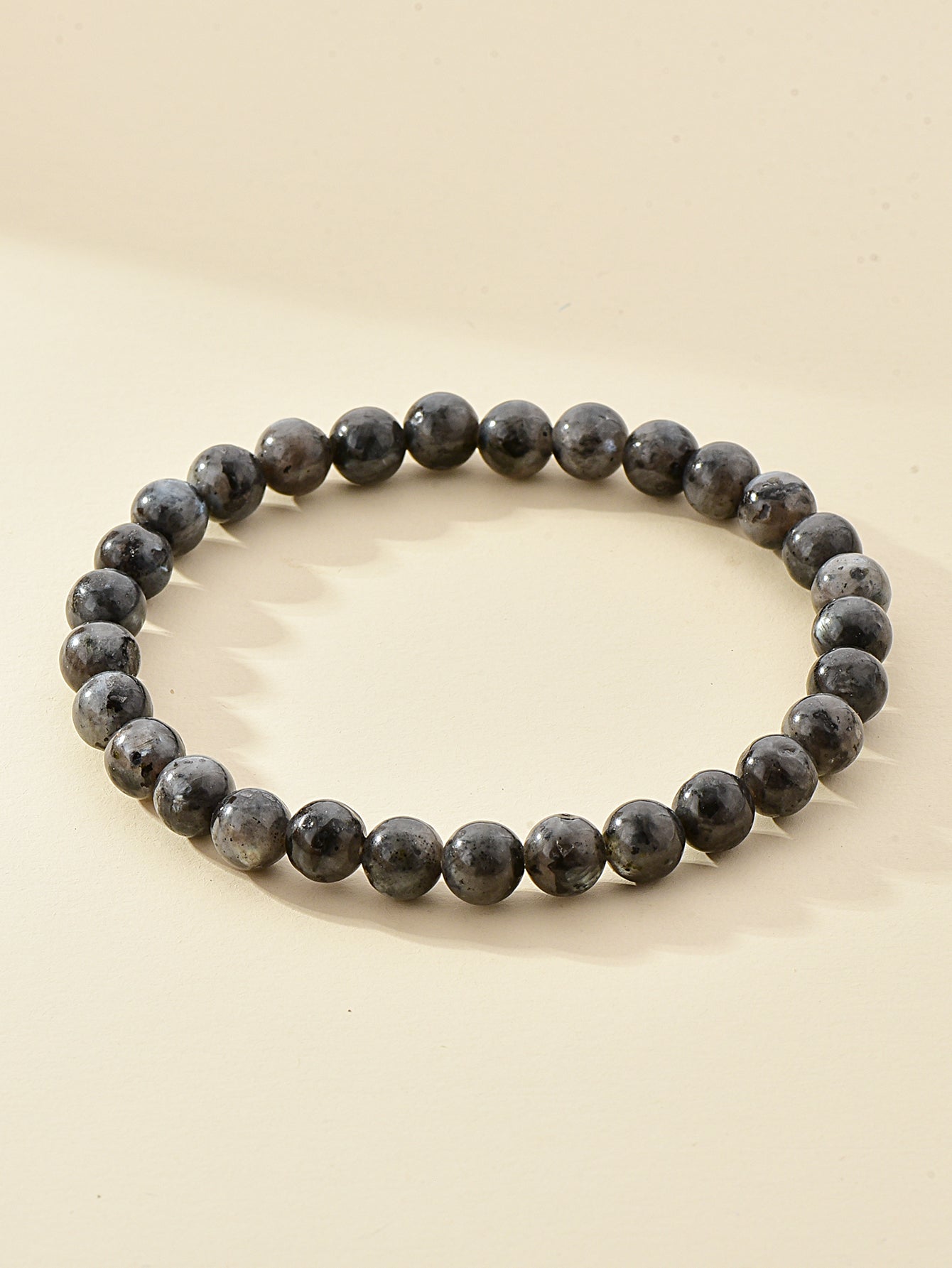 6mm Natural Stone Beaded Bracelet