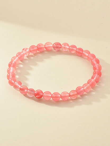 6mm Natural Stone Beaded Bracelet