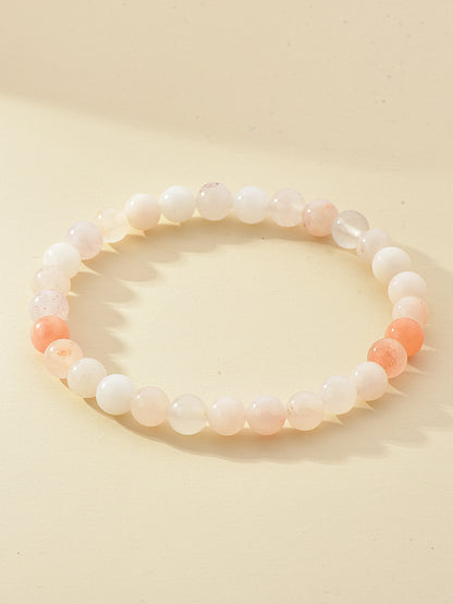 6mm Natural Stone Beaded Bracelet