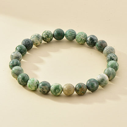 8mm Natural Stone Beaded Bracelet