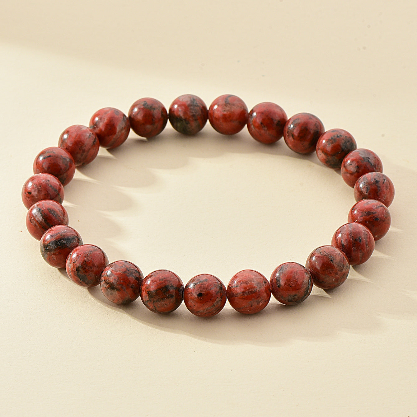 8mm Natural Stone Beaded Bracelet