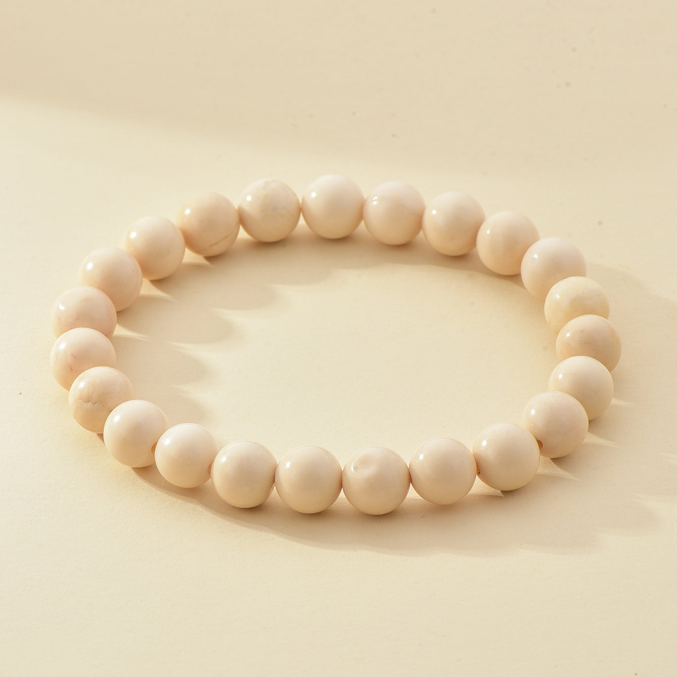 8mm Natural Stone Beaded Bracelet