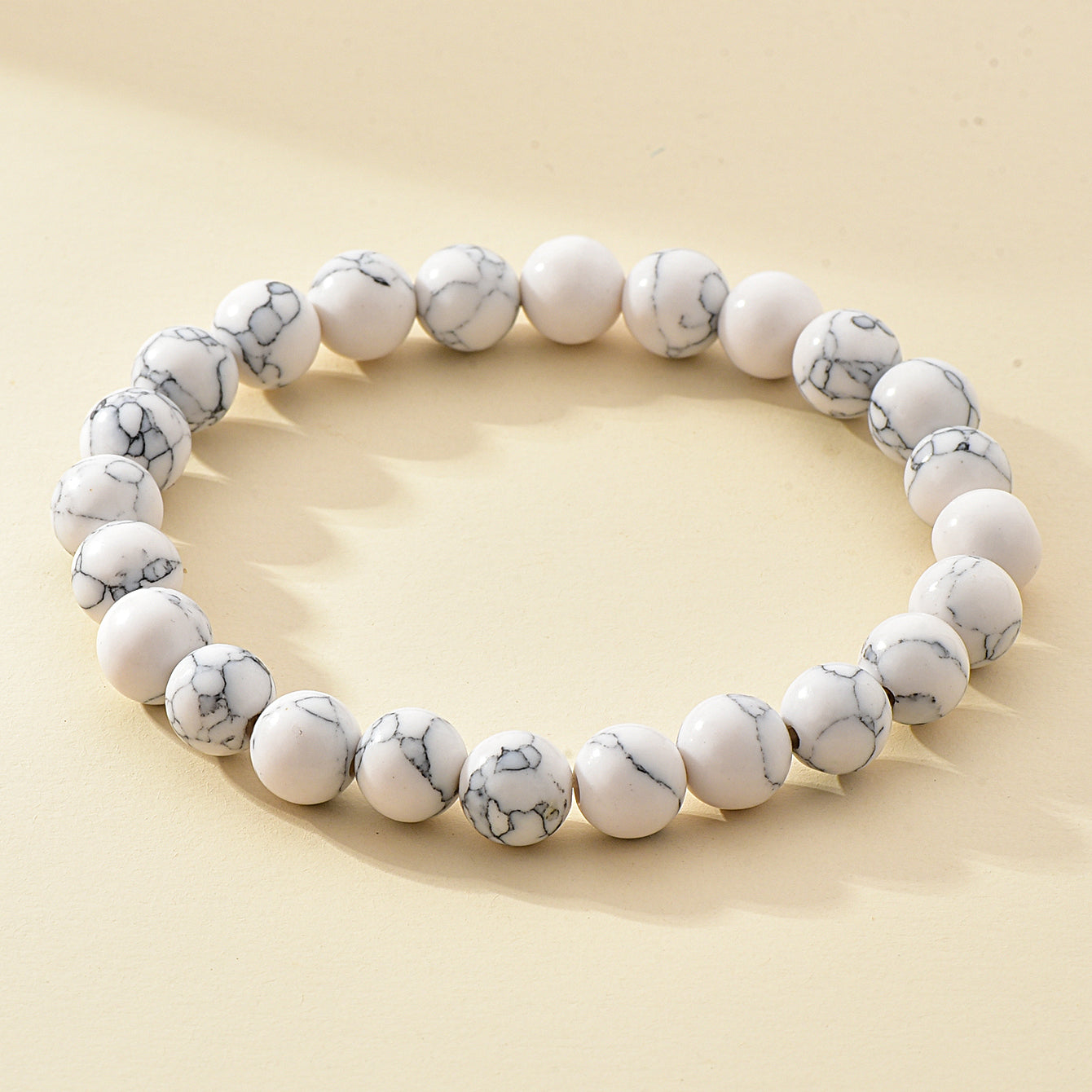 8mm Natural Stone Beaded Bracelet