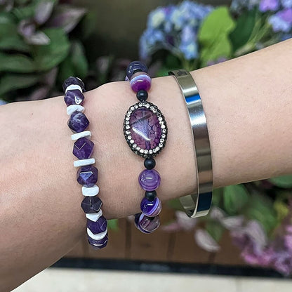 Purple Agate Bracelet