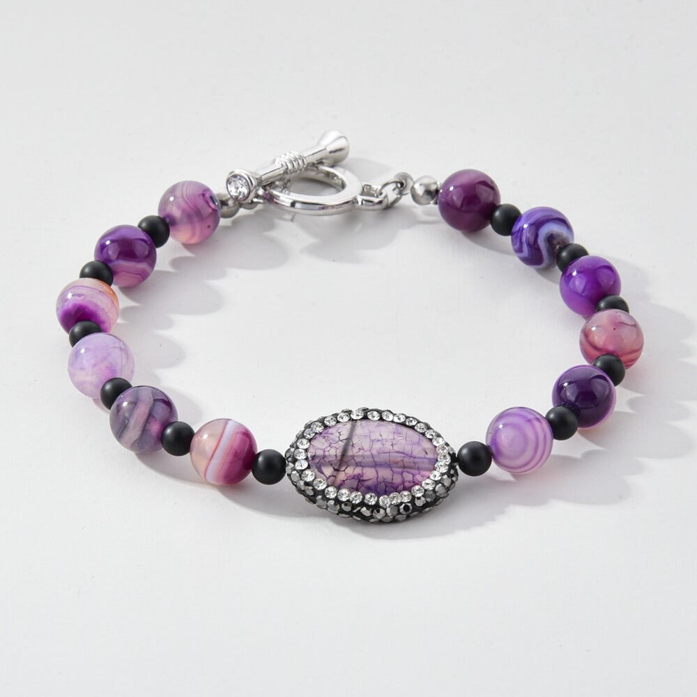 Purple Agate Bracelet