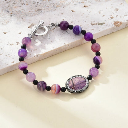 Purple Agate Bracelet