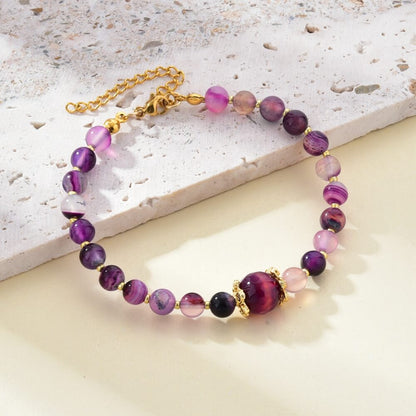 purple agate bracelet