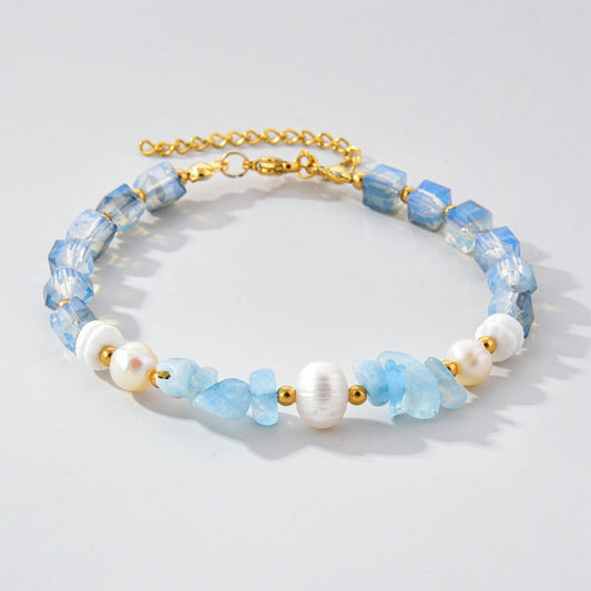 Blue Chips pearl bracelet