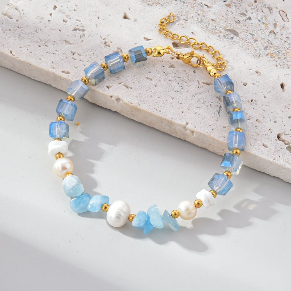 Blue Chips pearl bracelet