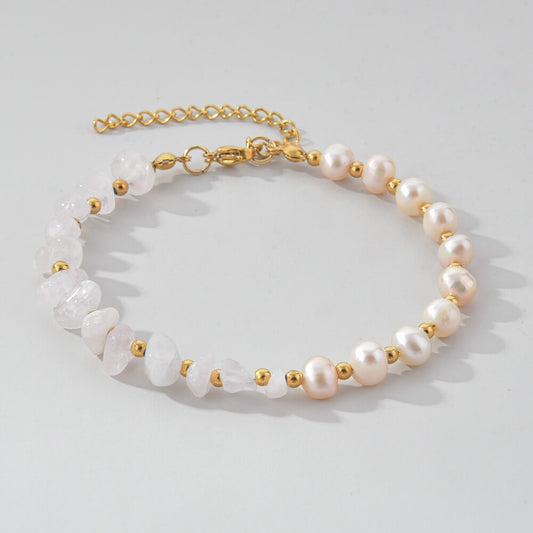 Rose Quartz Pearl bracelet