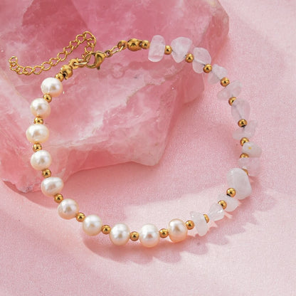 Rose Quartz Pearl bracelet