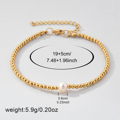 gold style pearl bracelet