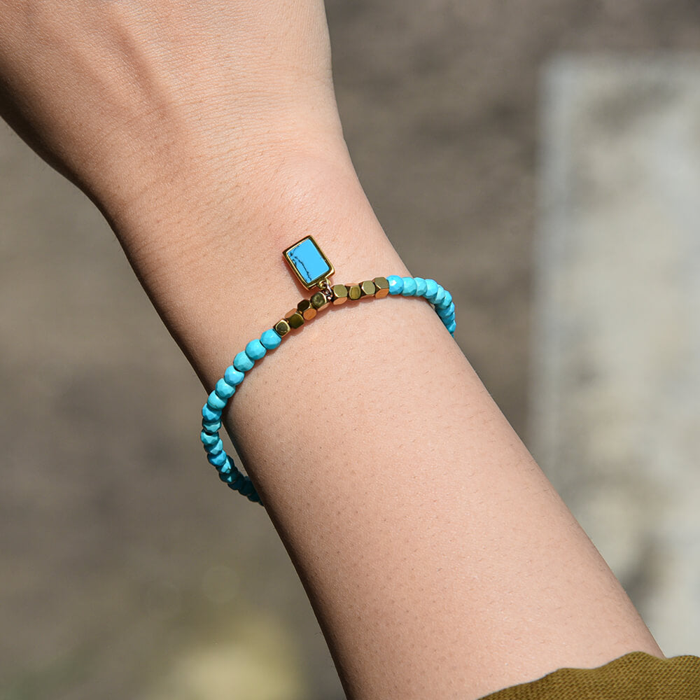 Turquoise Rectangular pendant Bracelet