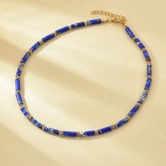Blue Imperial Stone Necklace