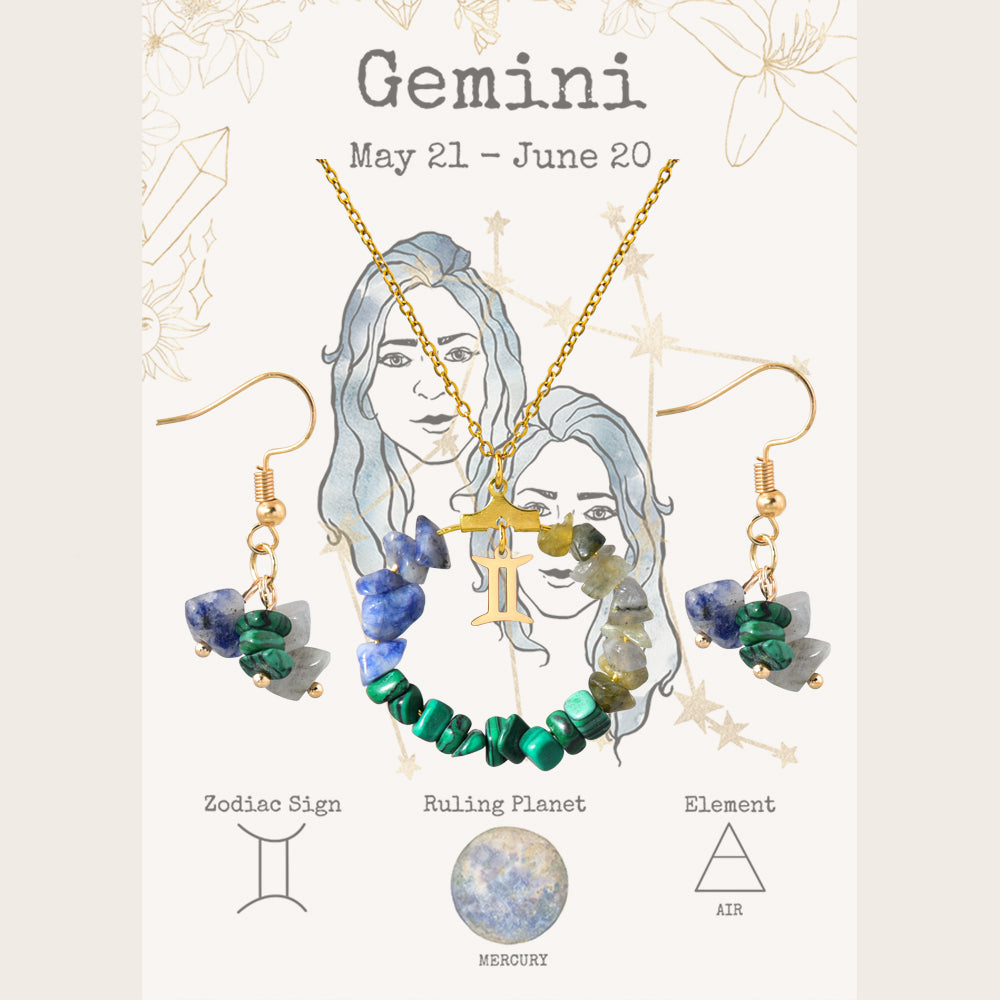 Zodiac Energy Crystal Jewelry Set