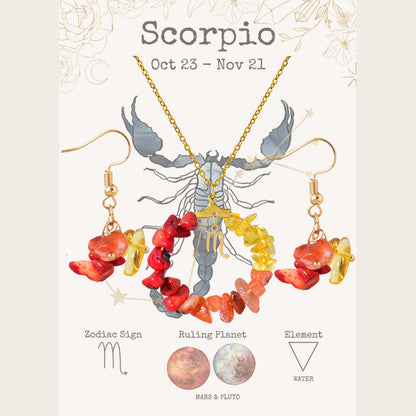 Zodiac Energy Crystal Jewelry Set