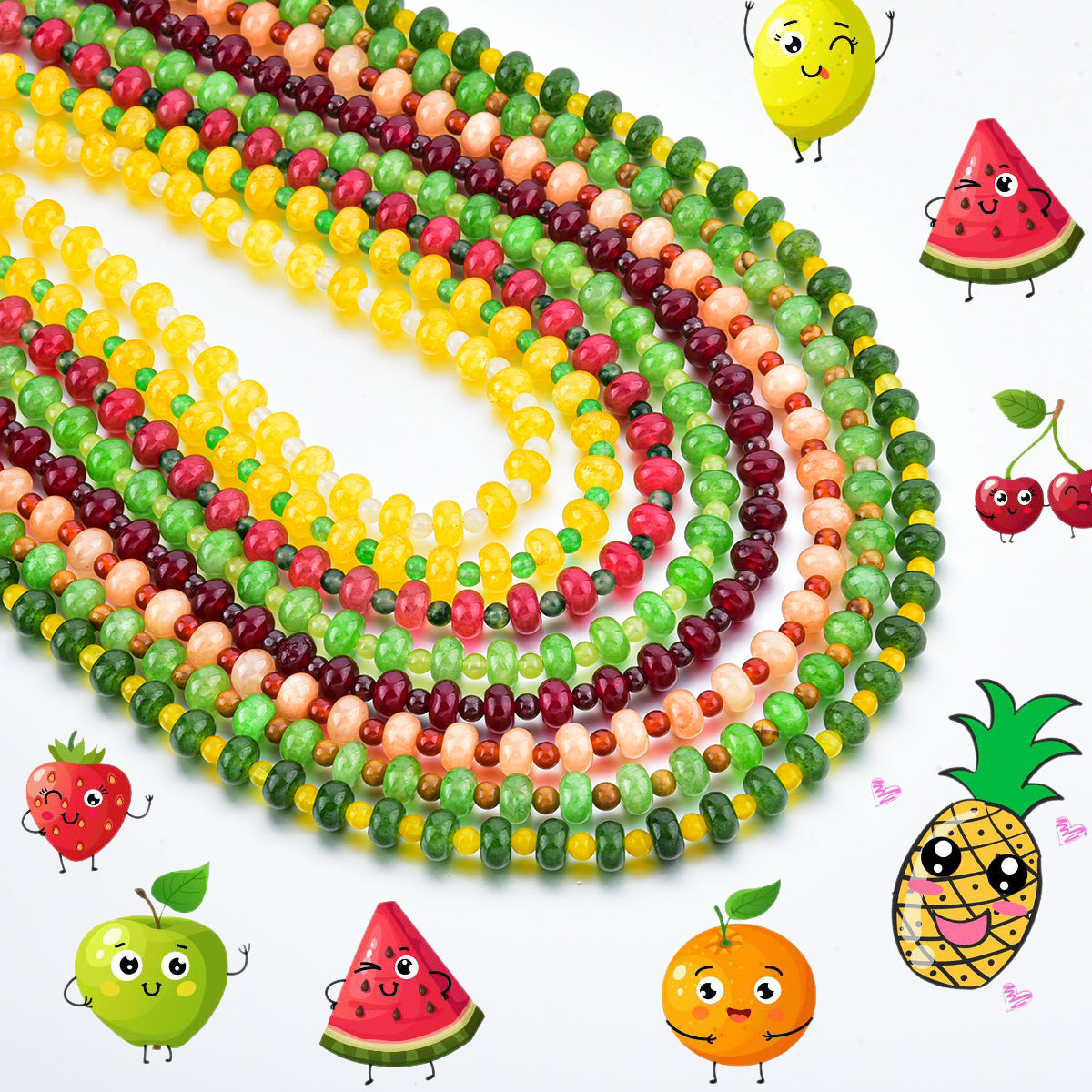 Gemstone Beads Fruit Necklace